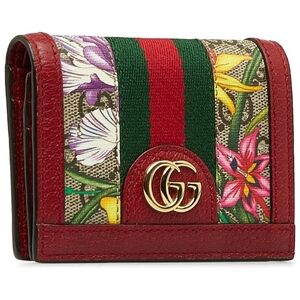 NWOT Gucci GG Supreme Flora Ophidia Small Wallet